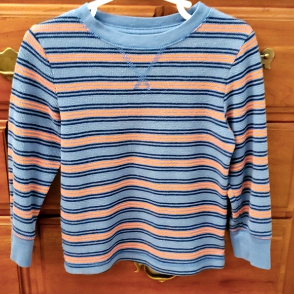 Blue Orange Stripe Long Sleeve - Picture 1 of 4